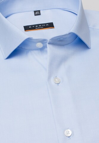 ETERNA Slim fit Button Up Shirt in Blue