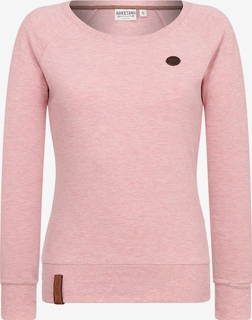 Sweat-shirt naketano en rose : devant