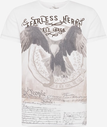 Regular fit Tricou 'MT FEARLESS' de la Key Largo pe alb: față