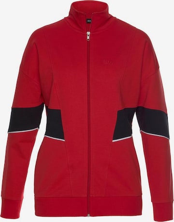 H.I.S Zip-Up Hoodie in Red: front