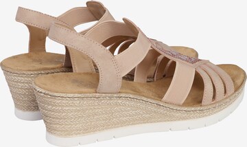 Rieker Strap Sandals in Pink: back