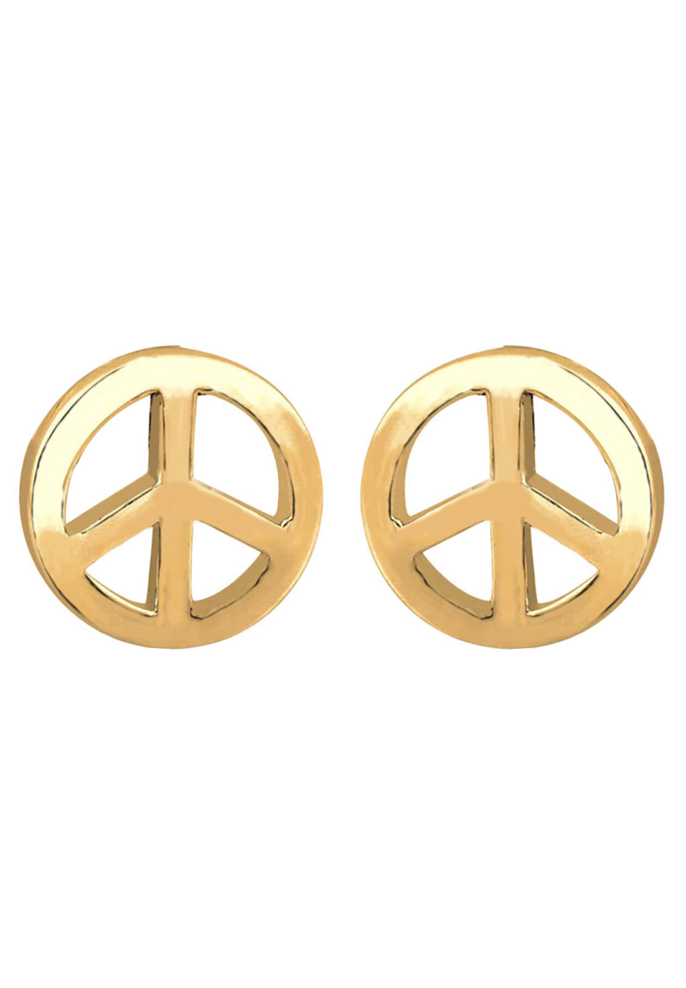 ELLI Ohrringe 'Peace-Zeichen' in Gold
