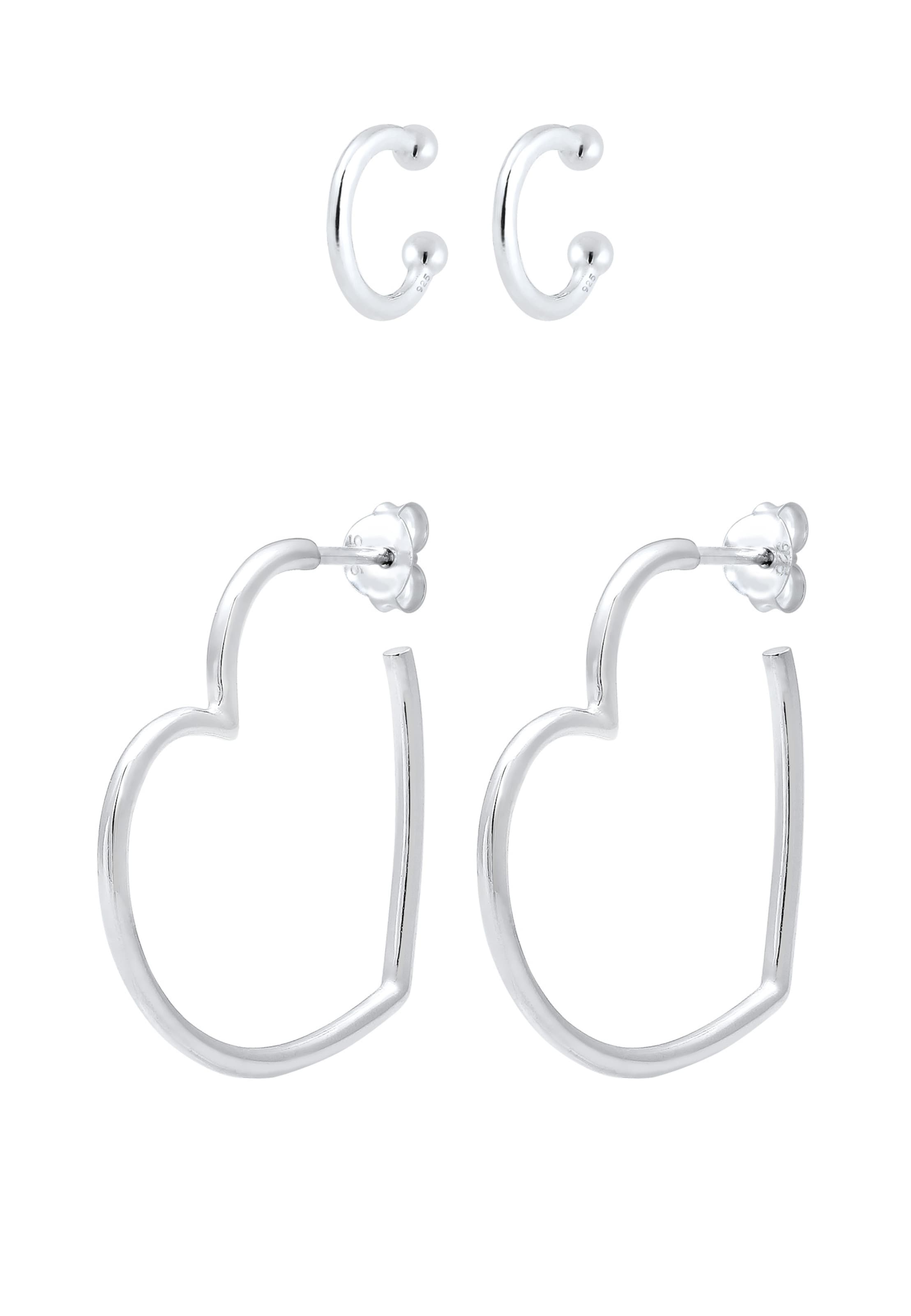 ELLI Oorbellen in Zilver: voorkant