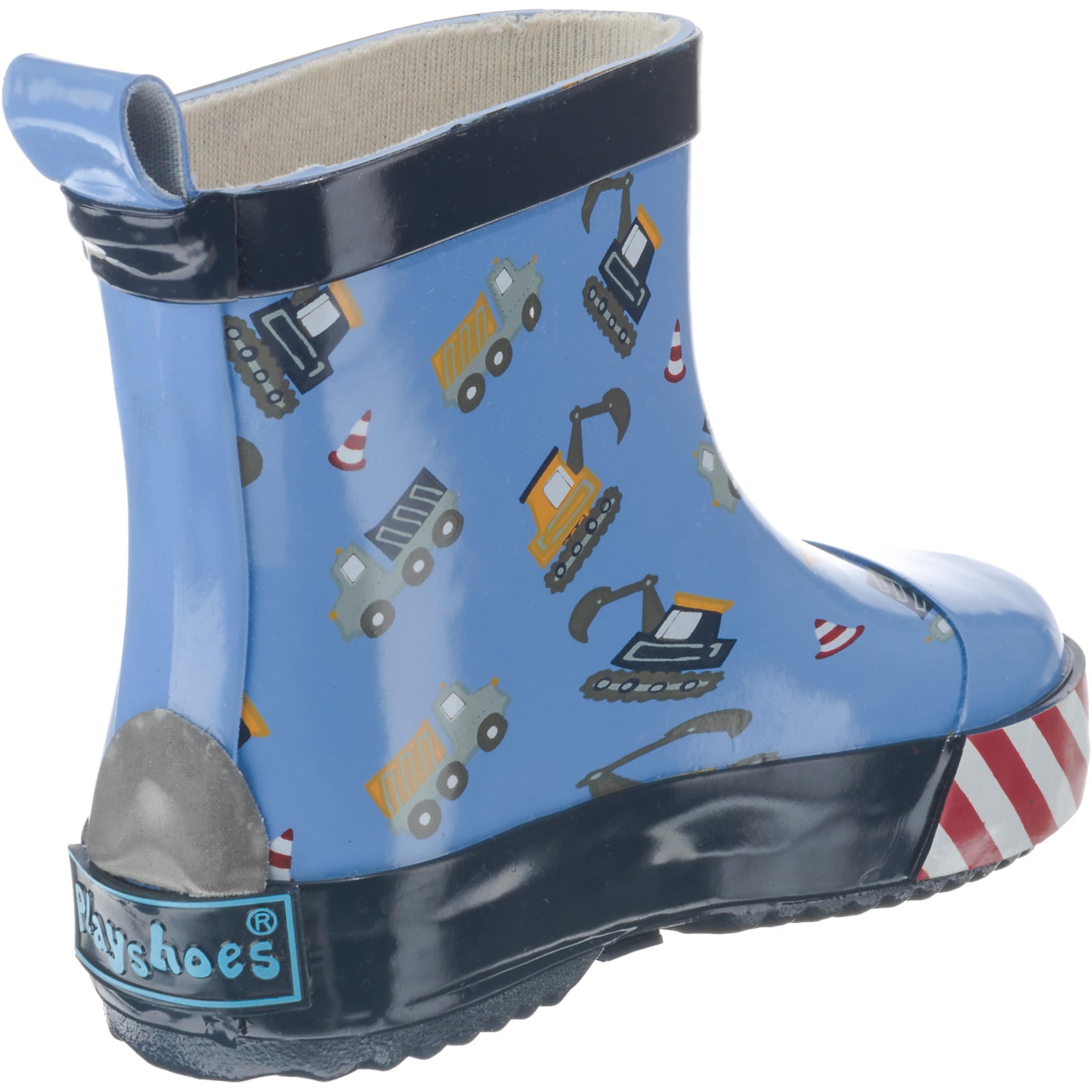 PLAYSHOES Rubber boot 'Baustelle' in Blue