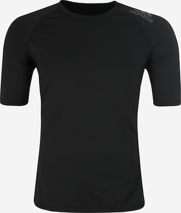 T-Shirt fonctionnel 'AlphaSkin' ADIDAS PERFORMANCE en noir : devant