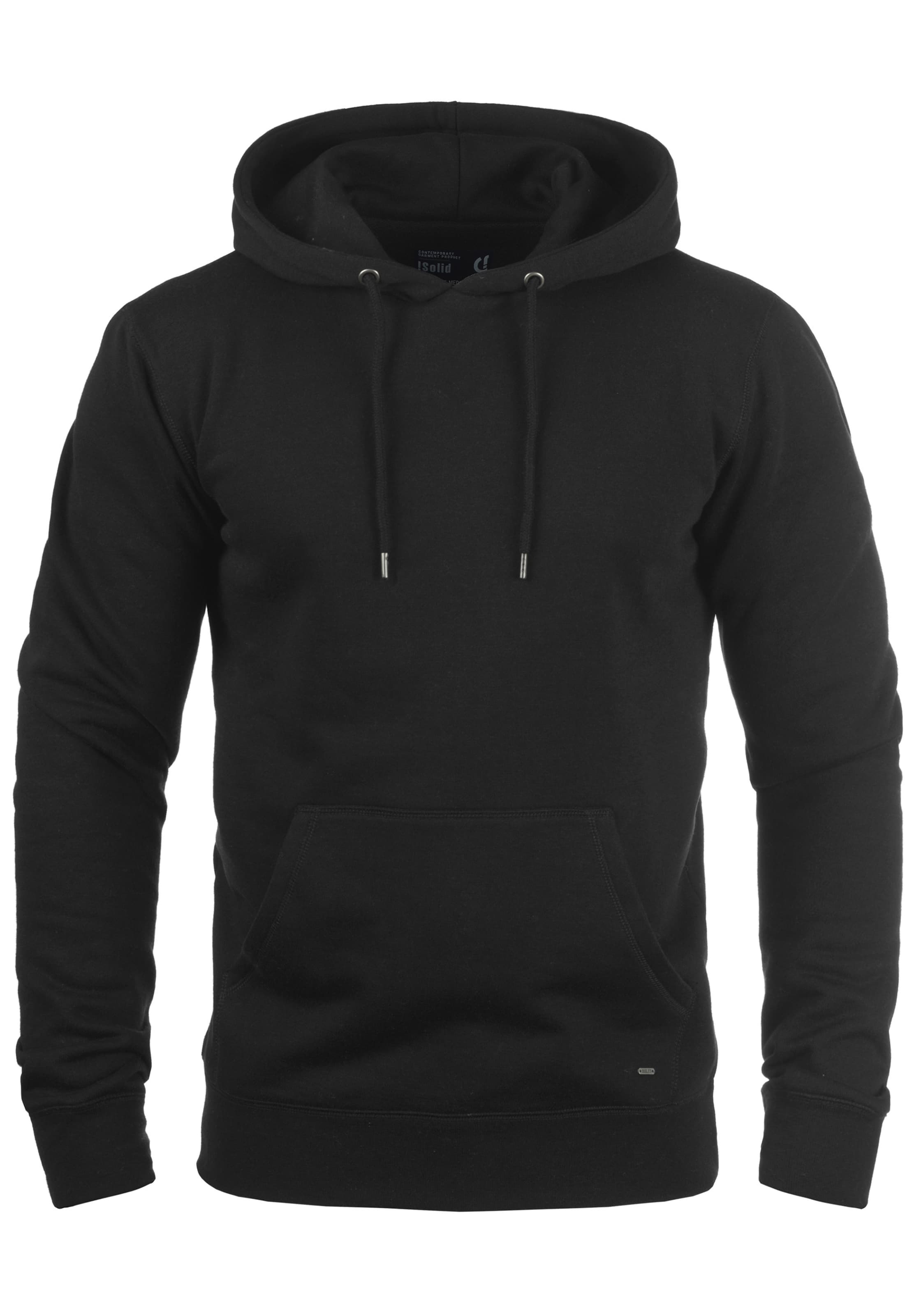 Sweat-shirt 'Bert' !Solid en noir : devant