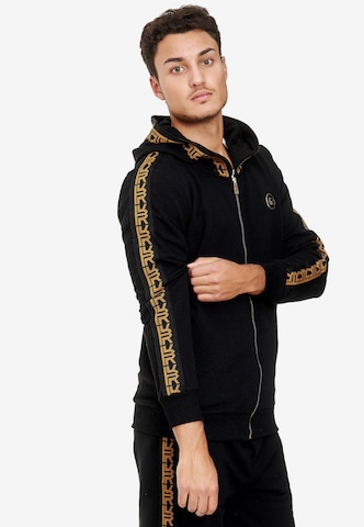 Redbridge Zip-Up Hoodie in Black: front