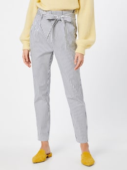 VERO MODA Pantaloni chino 'Eva' in blu marino / bianco