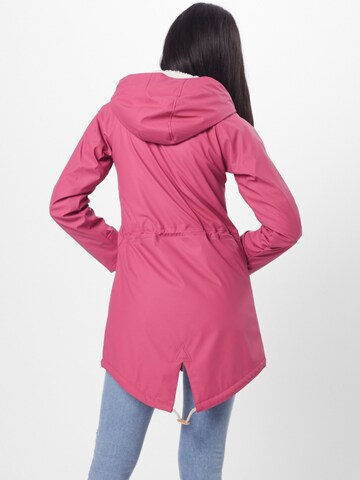 Derbe Regenjacke 'Travel Cozy Friese' in Pink: Rückseite
