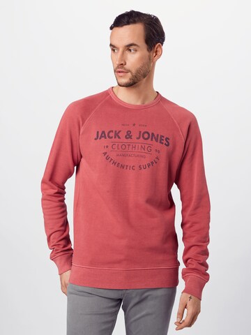 Regular fit Felpa di JACK & JONES in rosso: frontale