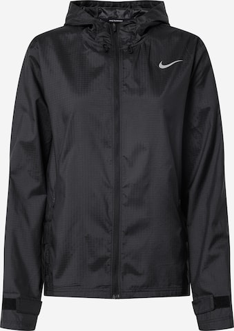 NIKE Athletic Jacket 'Essential' in Black: front