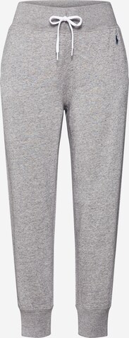 Polo Ralph Lauren Tapered Broek 'PO SWEATPANT-ANKLE PANT' in Grijs: voorkant