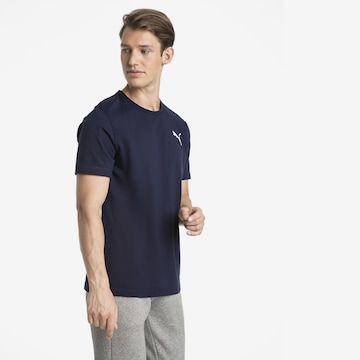 T-Shirt fonctionnel 'Essentials Small Logo' PUMA en bleu : devant