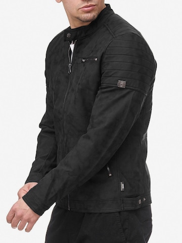 INDICODE JEANS Between-Season Jacket ' Manuel ' in Black