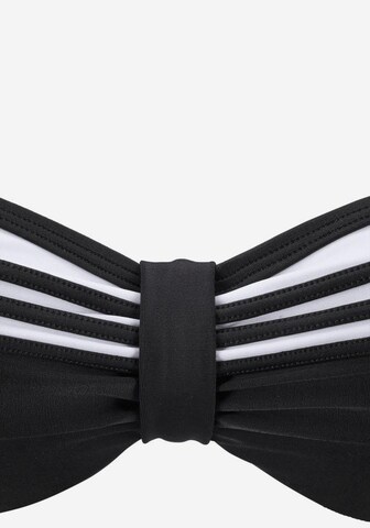 Bandeau Costum de baie două piese de la LASCANA pe negru