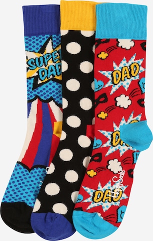 Happy Socks Socks 'Father's Day' in Blue: front