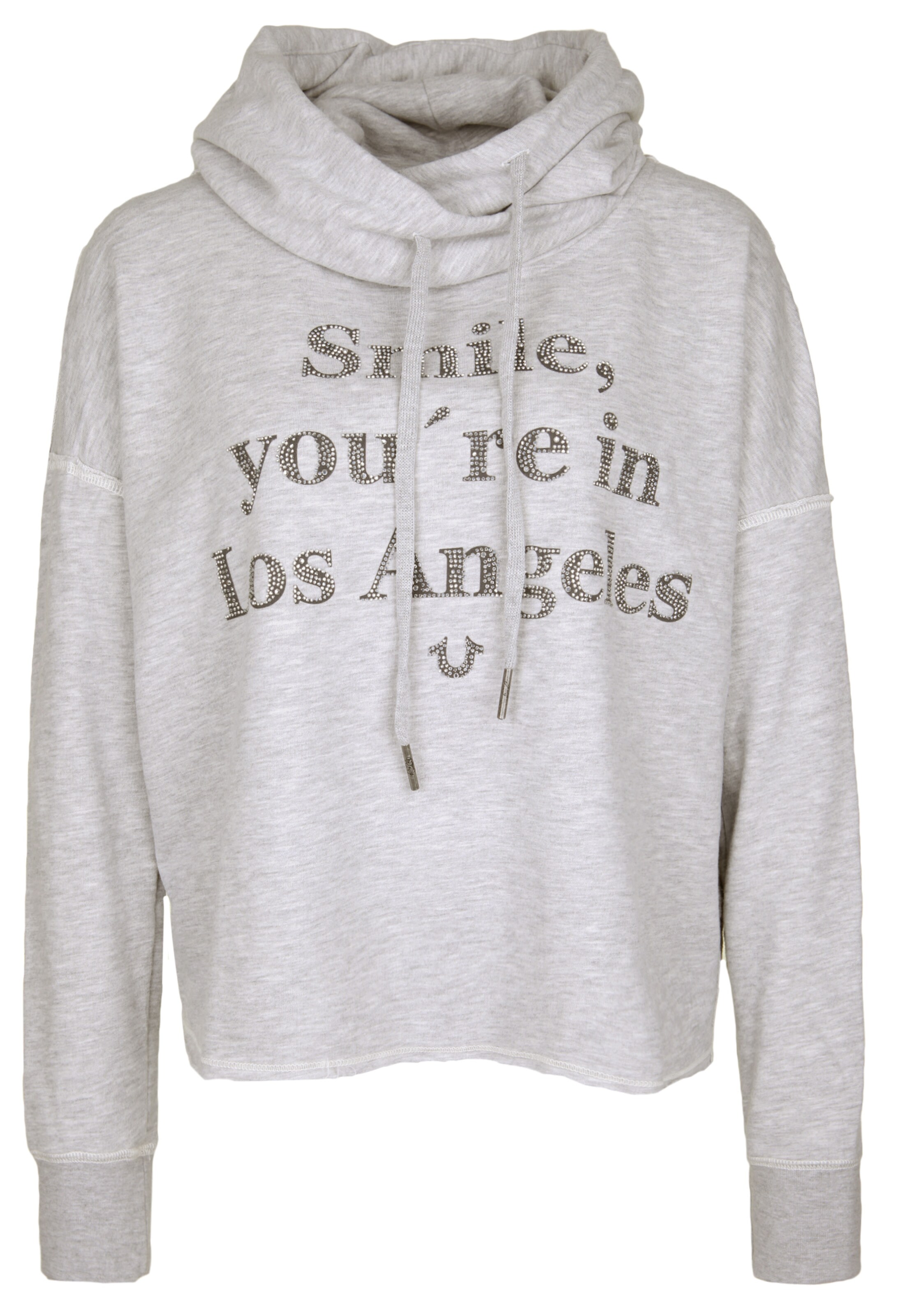True Religion - Sweatshirt 'SMILE' in de kleur Grijs