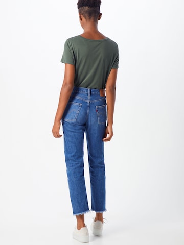 LEVI'S ® Regular Jeans '501 Crop' i blå: bakside