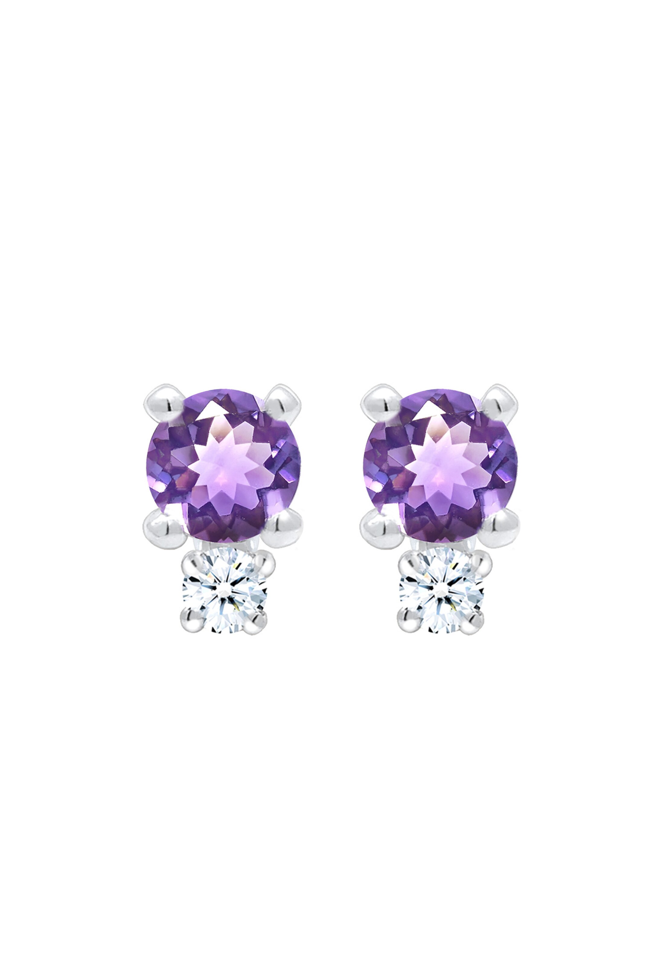 Boucles d'oreilles Elli DIAMONDS en argent : devant