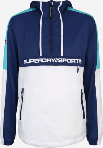 Superdry Regular fit Sportjas in Blauw: voorkant