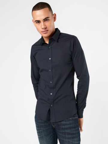 Only & Sons Slim fit Button Up Shirt 'Alfredo' in Blue: front