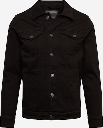 Denim Project Regular fit Prehodna jakna 'Kash' | črna barva: sprednja stran