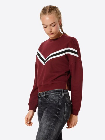 Sweat-shirt Urban Classics en rouge : devant