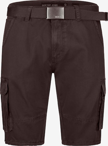 INDICODE JEANS Regular Cargo Shorts ' Blixt ' in Braun: predná strana