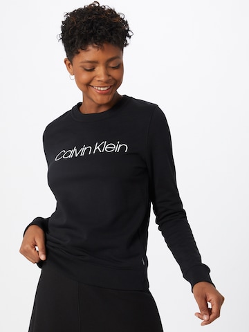 Regular Sweat-shirt Calvin Klein en noir : devant