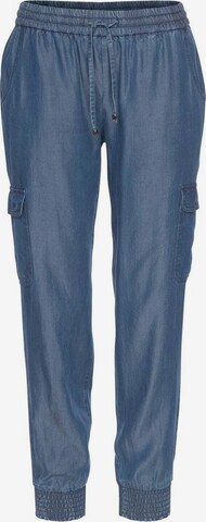 LASCANA Tapered Pants in Blue: front