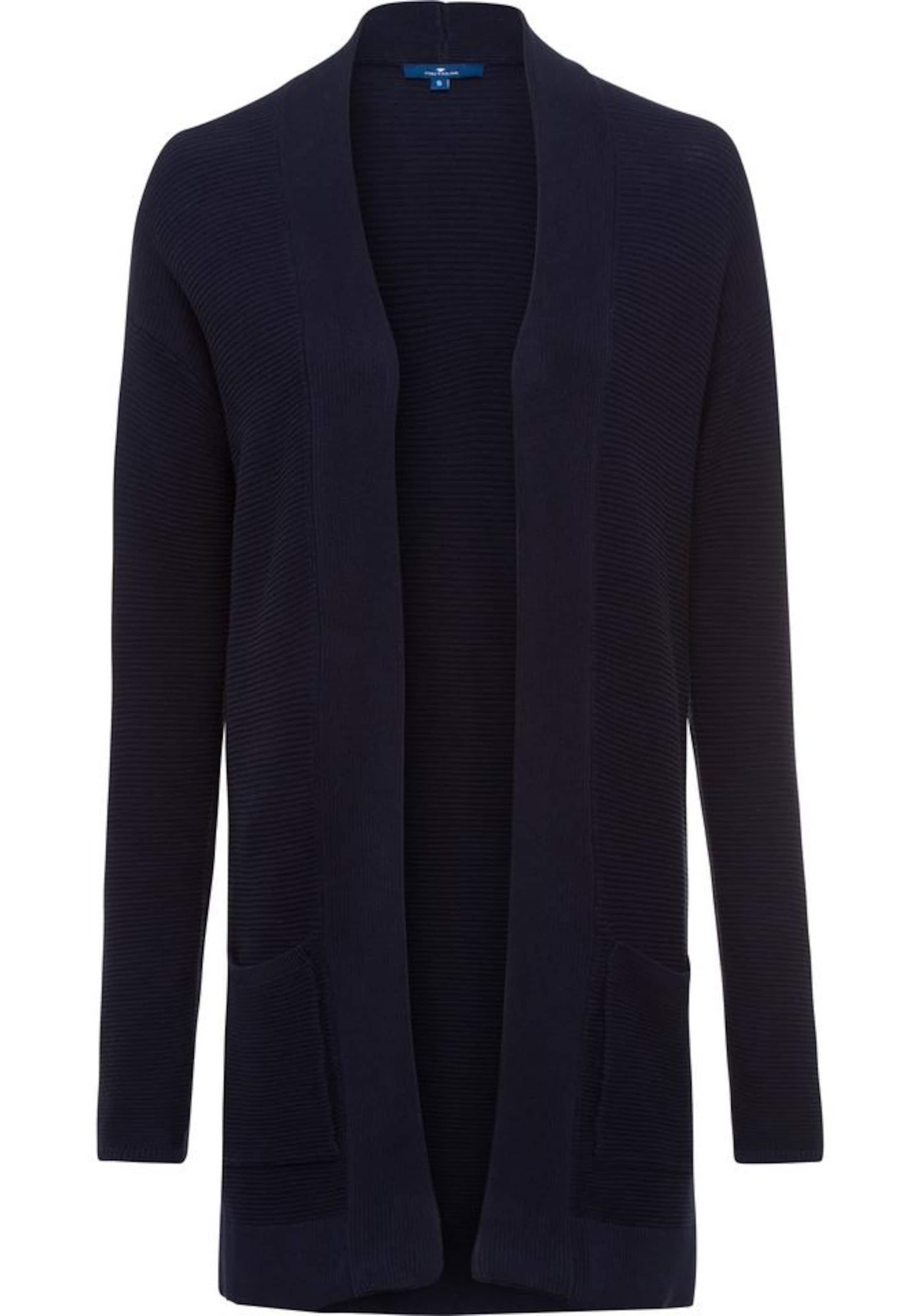 TOM TAILOR Strickjacke 'FM' in Blau: Vorderseite