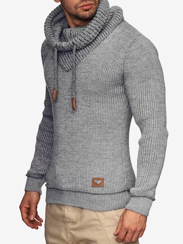 INDICODE JEANS Sweater 'Keshawn' in Grey: front