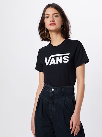 VANS Shirt 'WM FLYING V CREW' in Zwart: voorkant