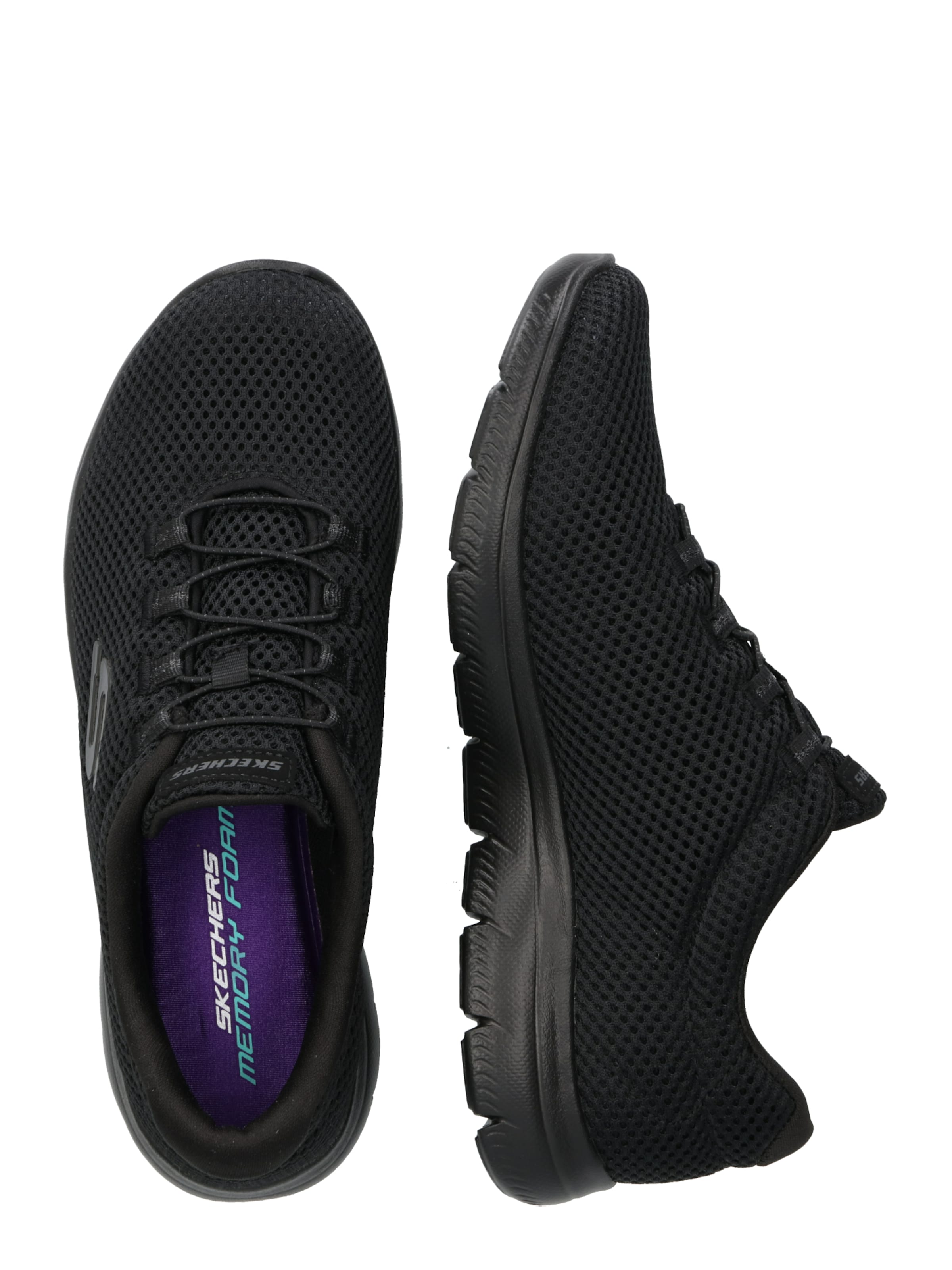 SKECHERS Trainers 'Summits' in Black: side
