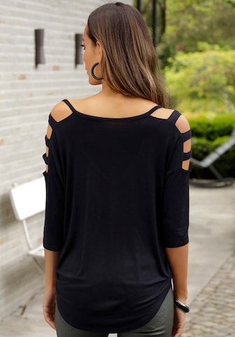 LASCANA Shirt in Black