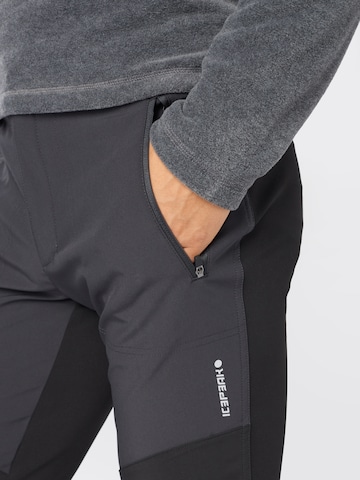 ICEPEAK Regular Workout Pants 'Dorr' in Grey