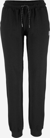 H.I.S Tapered Pants in Black: front