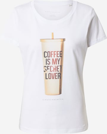 EINSTEIN & NEWTON Shirt 'Coffee' in Wit: voorkant