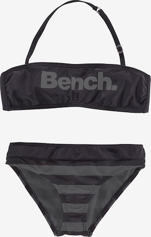 BENCH Bandeau Bikini i sort: forside