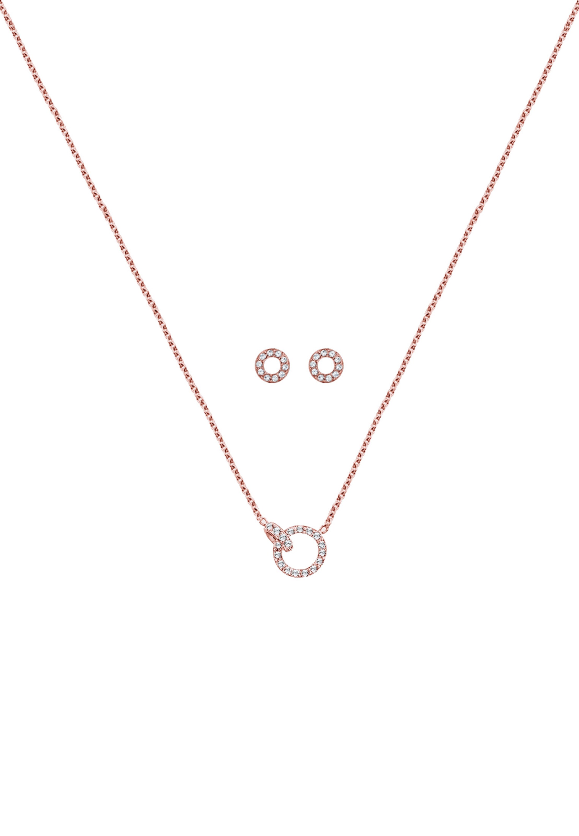 Parure de bijoux 'Kreis, Kristall' ELLI en or