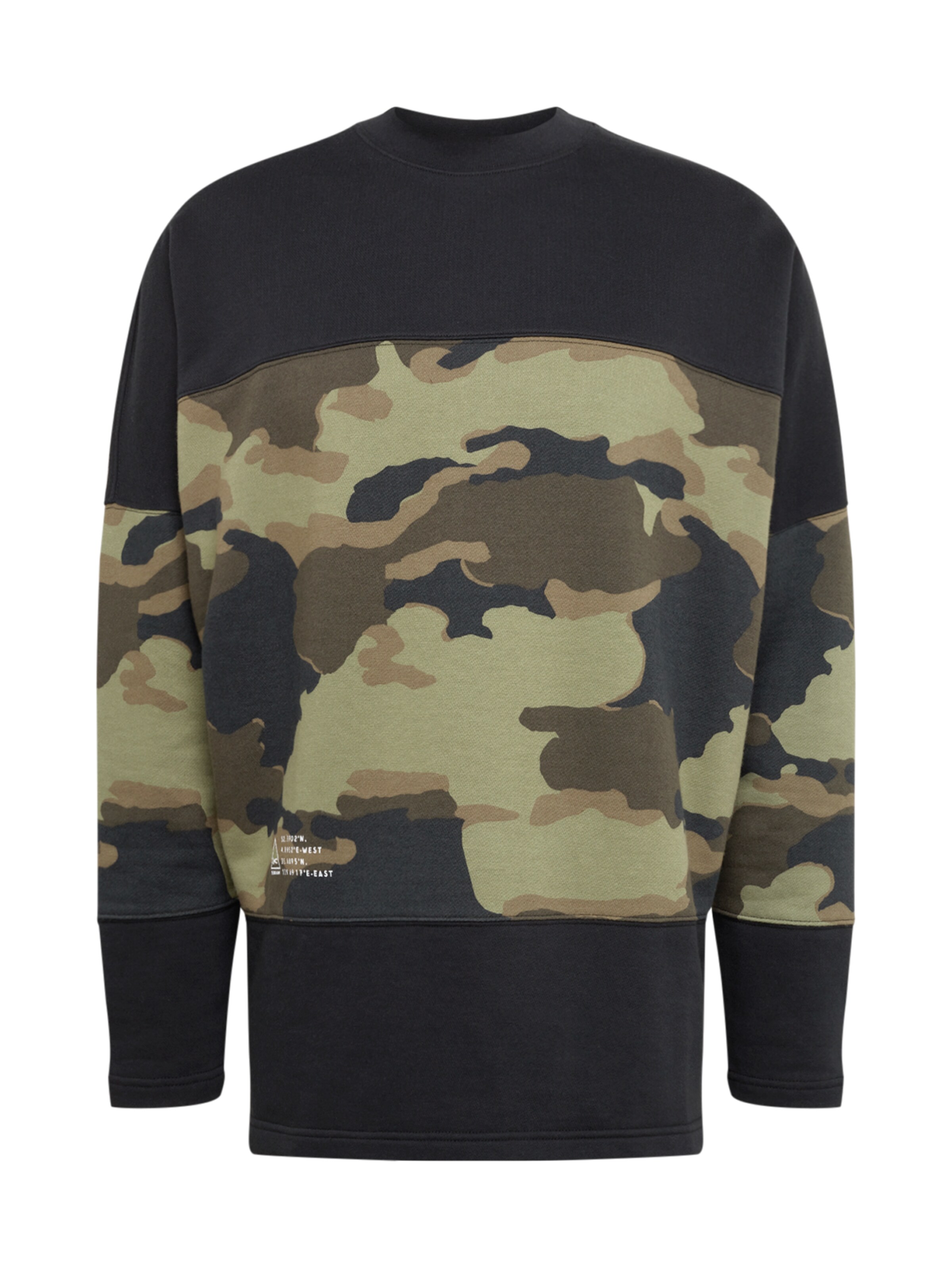 DENHAM - Sweatshirt 'DOJO SWEAT PRSU' in de kleur Donkergroen