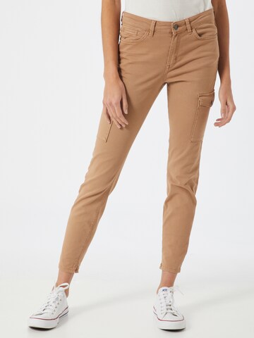 Skinny Jeans cargo 'Nela' TOM TAILOR DENIM en beige : devant