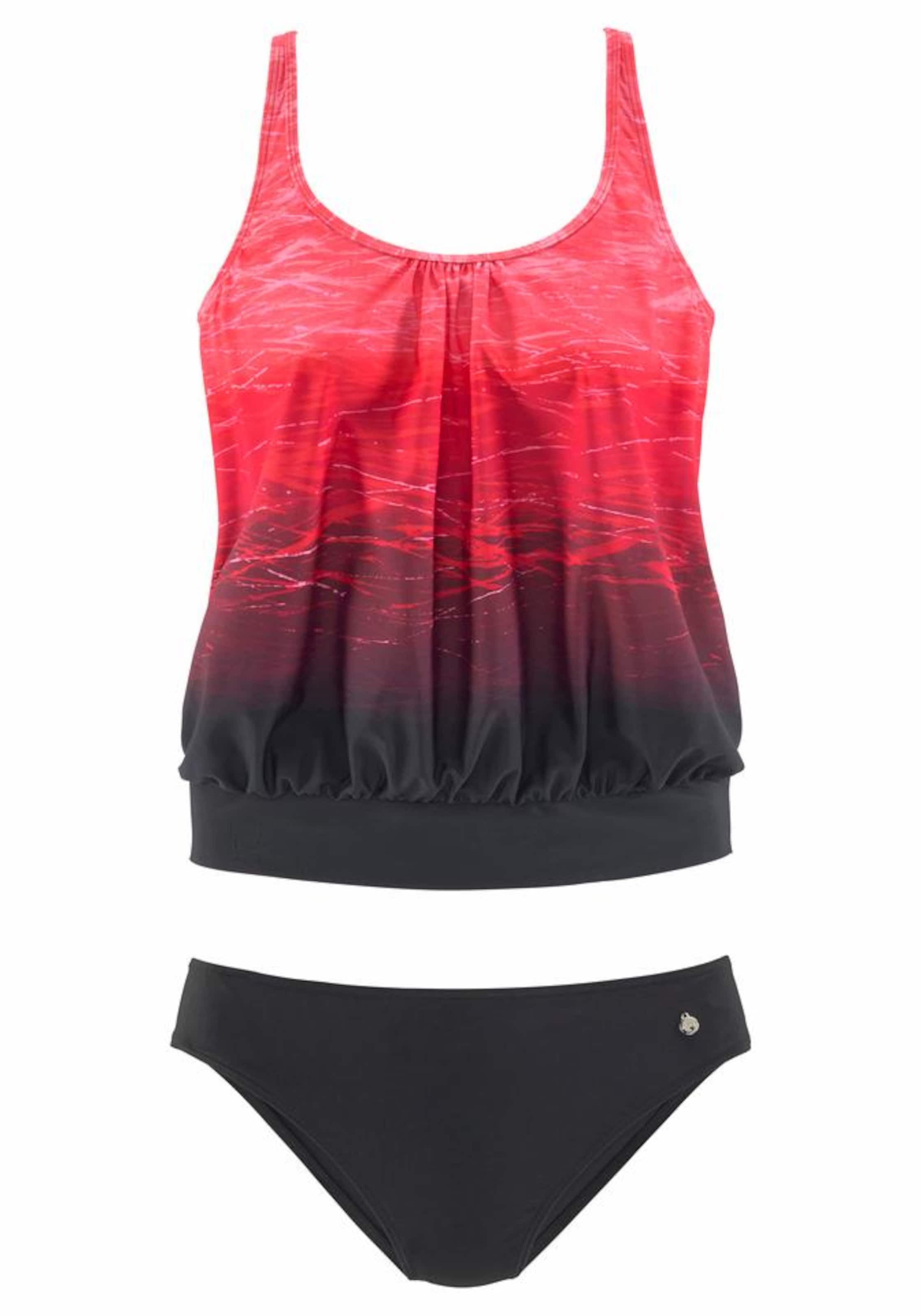LASCANA Bustier Tankini in Rood: voorkant