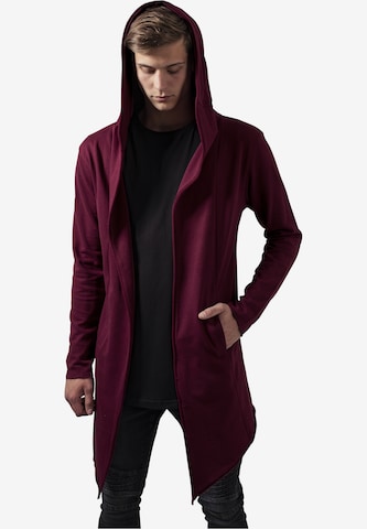 Urban Classics Zip-Up Hoodie in Red: front