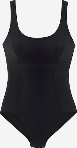 LASCANA Shaping Swimsuit in Black: front