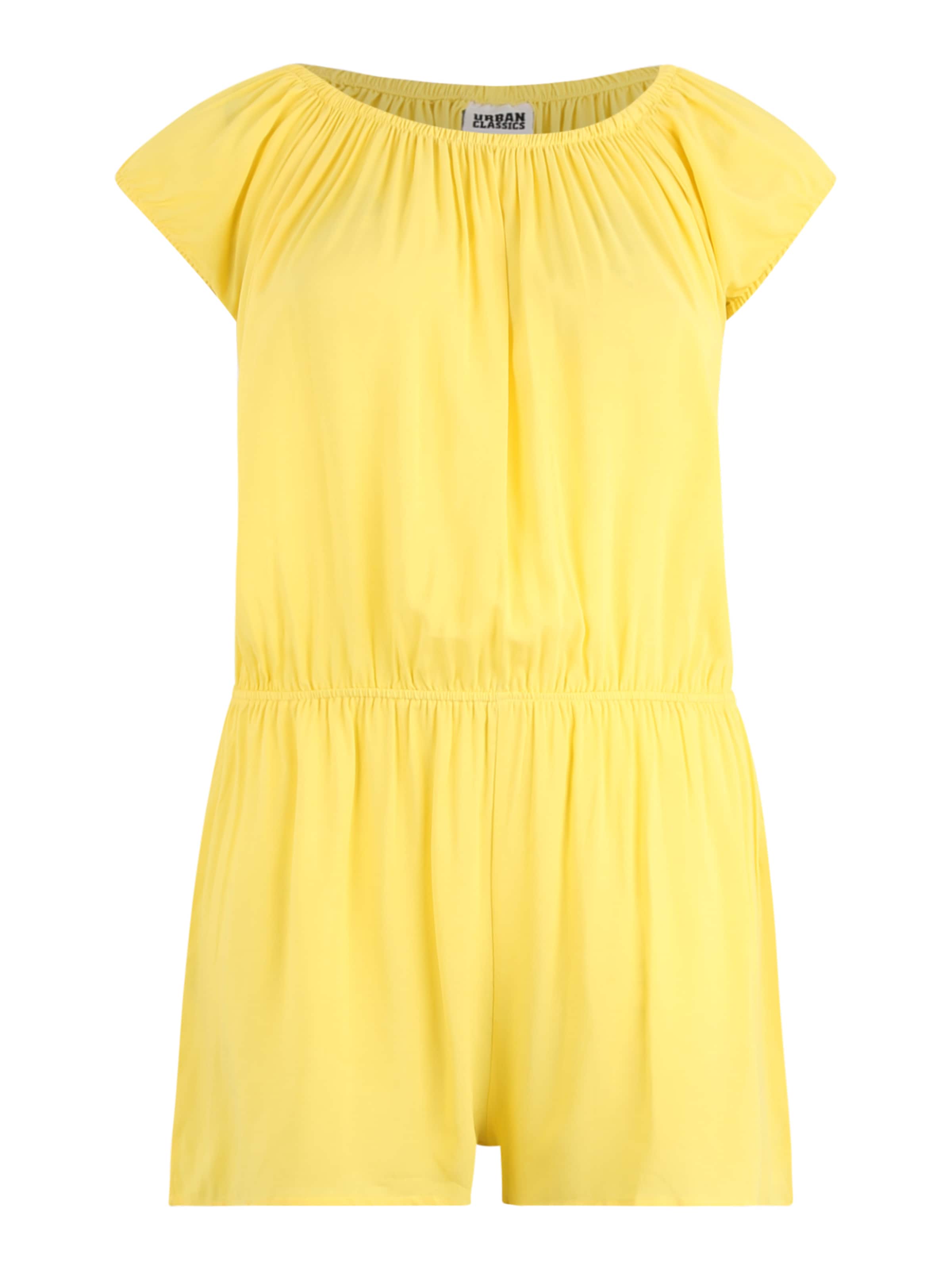 Urban Classics Jumpsuit in Yellow: front