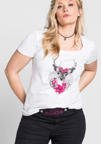 SHEEGO Klederdracht shirt in Wit