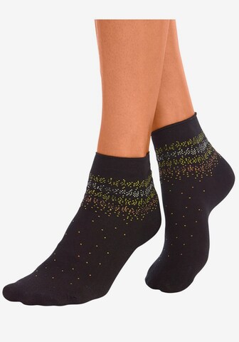 H.I.S Ankle Socks in Black: front