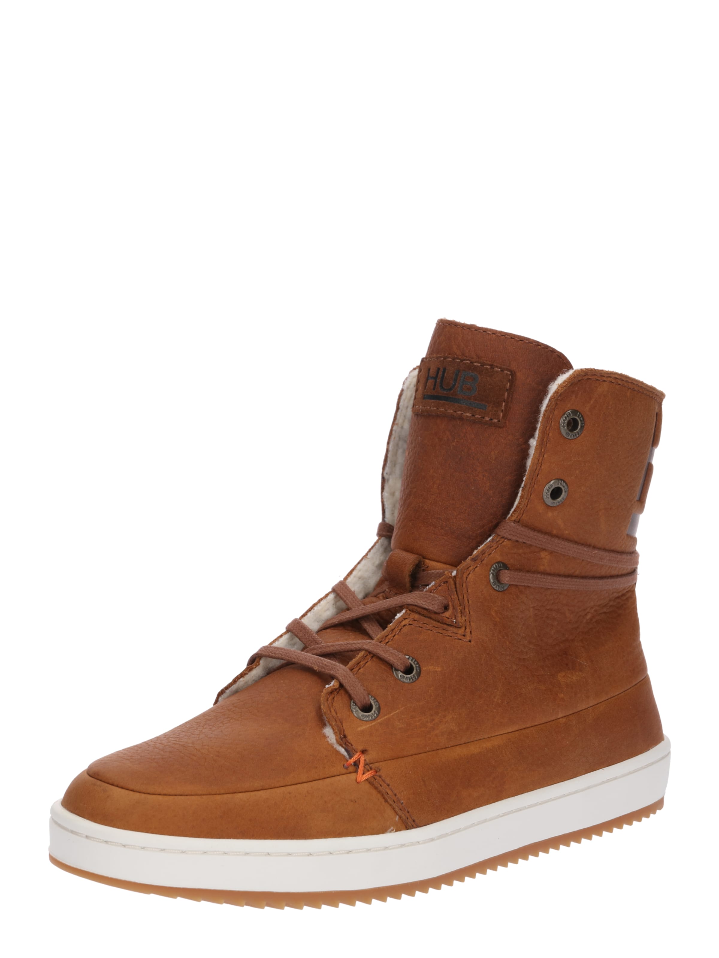 HUB Lace-Up Ankle Boots 'Chess Merlins' in Brown: front