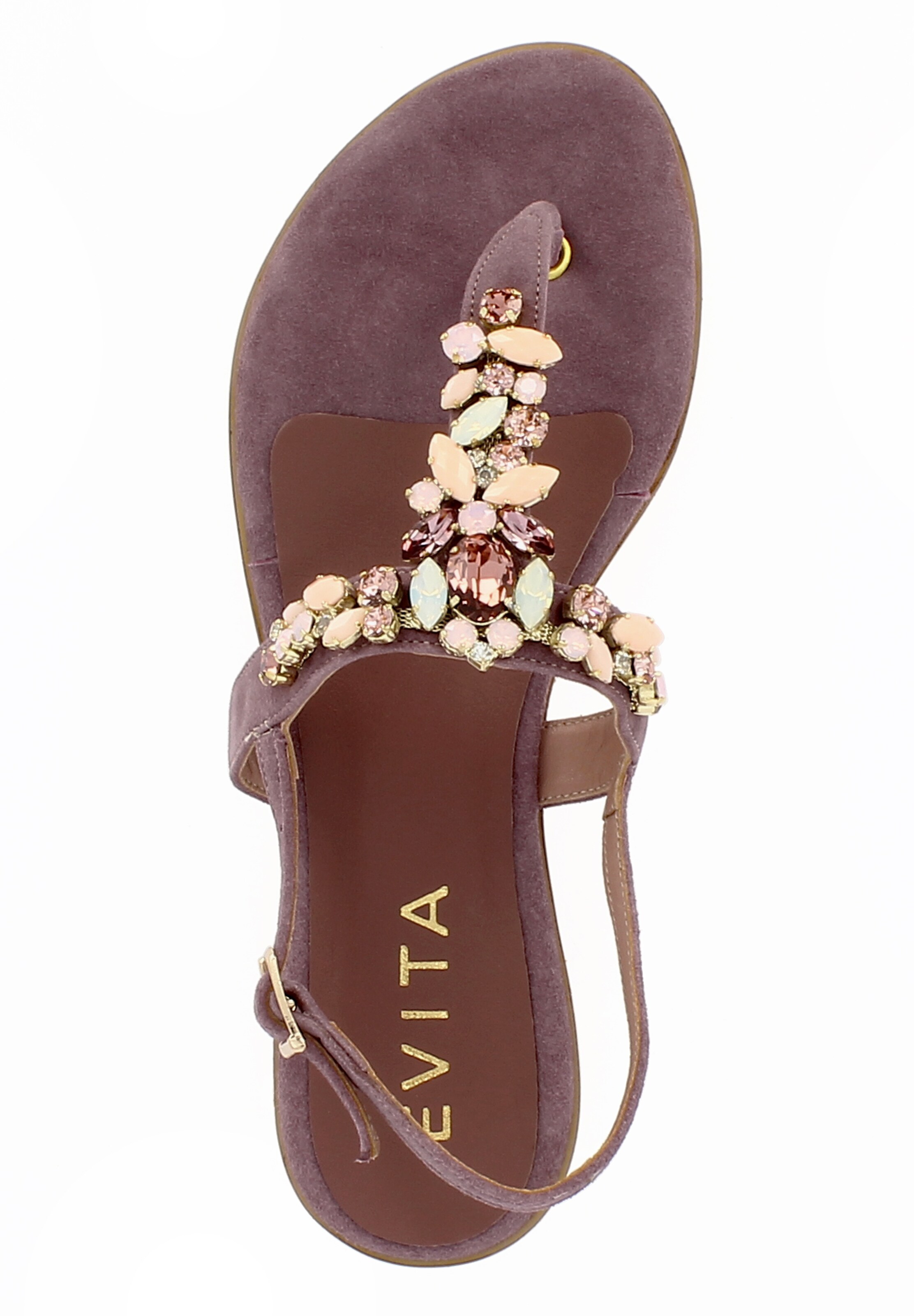 EVITA T-bar sandals 'OLIMPIA' in Purple